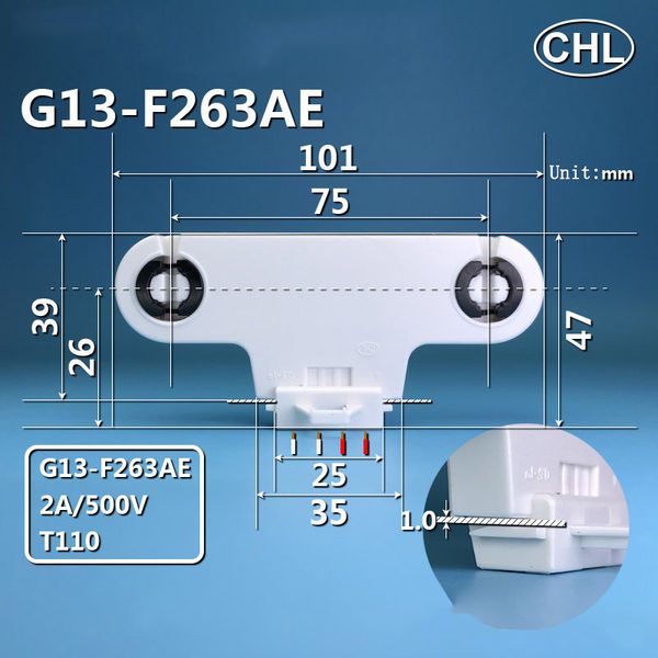 G13 LED Fluorescent Lamp Holder T8 Double Tube Bracket T8 Lamp Base CHL G13-F263AE Light Socket
G13 LED Fluorescent Lamp Holder T8 Double Tube Bracket T8 Lamp Base CHL G13-F263AE Light Socket