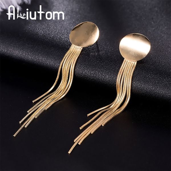 aliutom 9cm women metal long golden& silvery plated tassel drop dangle earrings orecchini lunghi elegant jewelry, Silver
aliutom 9cm women metal long golden& silvery plated tassel drop dangle earrings orecchini lunghi elegant jewelry, Silver