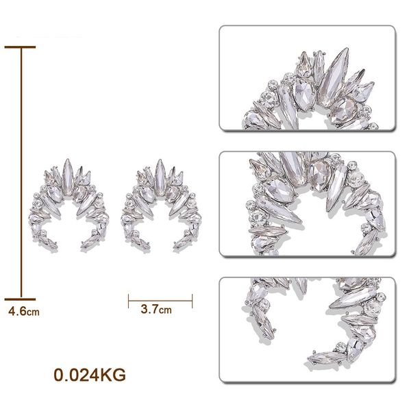 wholesale- new fashion designer exaggerated diamond beautiful crystal zircon geometry stud earrings for women girls, Golden;silver
wholesale- new fashion designer exaggerated diamond beautiful crystal zircon geometry stud earrings for women girls, Golden;silver
