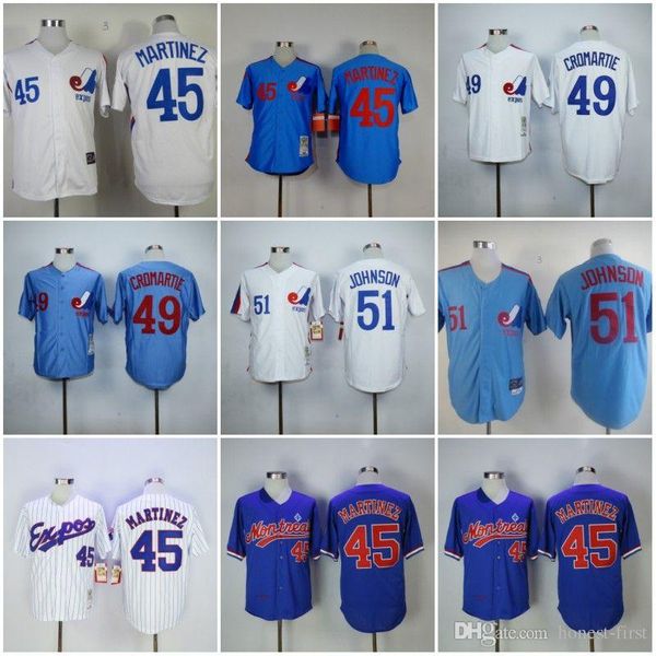 Cheap EXPOSs news 45 #MARTINEZ 49# CROMARTIE 51# JOHNSONS White Light Dark Blue Retro Baseball News Shirt Stitched
Cheap EXPOSs news 45 #MARTINEZ 49# CROMARTIE 51# JOHNSONS White Light Dark Blue Retro Baseball News Shirt Stitched