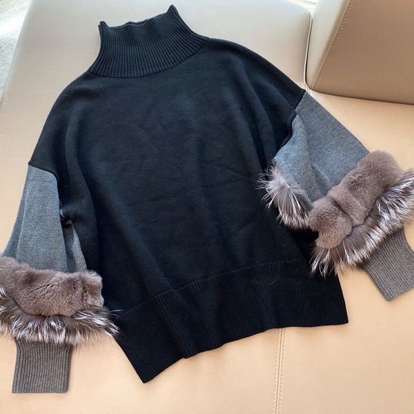 new autumn winter black sweater female trend plush pullover wool knitted thick cute classic sweater pull femme, White;black
new autumn winter black sweater female trend plush pullover wool knitted thick cute classic sweater pull femme, White;black