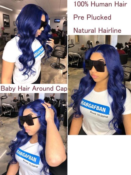 13x4 dark blue lace front wigs with pre plucked hairline brazilian body wave lace frontal wig with baby hair bleached knots, Black;brown
13x4 dark blue lace front wigs with pre plucked hairline brazilian body wave lace frontal wig with baby hair bleached knots, Black;brown