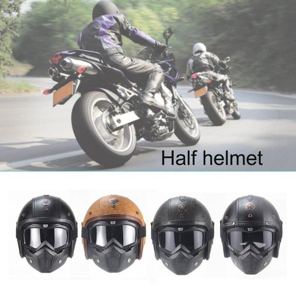 new vintage detachable glasses and mouth filter retro mask half open face motorcycle helmets 3/4 leather helmet
new vintage detachable glasses and mouth filter retro mask half open face motorcycle helmets 3/4 leather helmet
