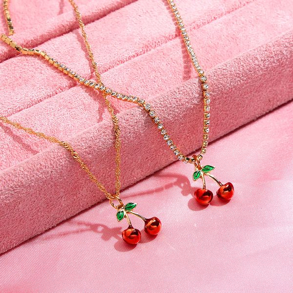 cender creative fashion enamel cherry pendant necklace female gold color rhinestone chain necklace statement bijoux party gift, Silver
cender creative fashion enamel cherry pendant necklace female gold color rhinestone chain necklace statement bijoux party gift, Silver