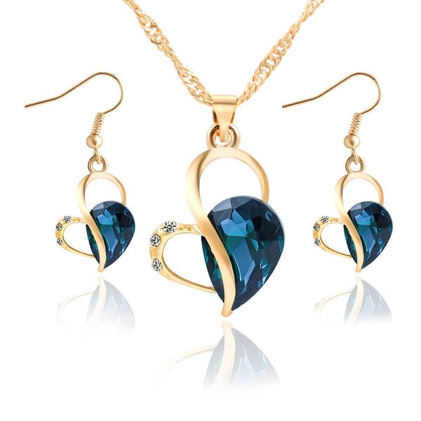 lql austrian crystal heart pendant necklace earrings stud crystal from swarovski exquisite jewelry sets for women k3029, Silver
lql austrian crystal heart pendant necklace earrings stud crystal from swarovski exquisite jewelry sets for women k3029, Silver