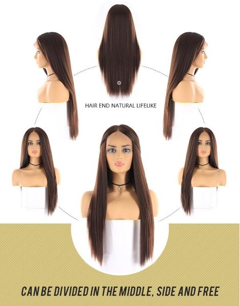 long yaki straight lace frontal wig 26inch seller lace front synthetic hair wigs women wig natural color brown color, Black
long yaki straight lace frontal wig 26inch seller lace front synthetic hair wigs women wig natural color brown color, Black