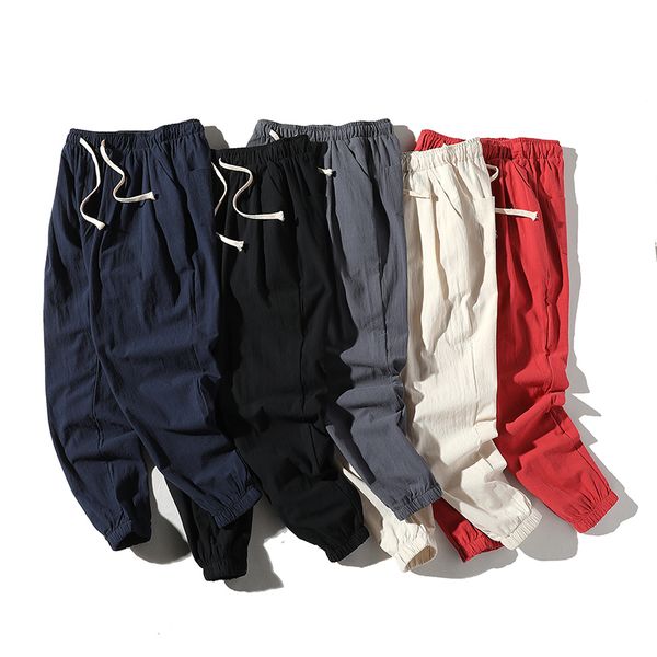 2019 spring and summer new large size linen men's thin section loose casual harlan nine points cotton and pants, Black
2019 spring and summer new large size linen men's thin section loose casual harlan nine points cotton and pants, Black