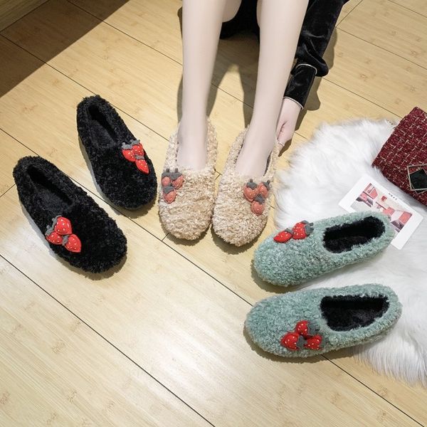 2020 flat women's strawberry cute warm round flat cotton shoes wool sneakers single shoes zapatos de mujer k17-20, Black
2020 flat women's strawberry cute warm round flat cotton shoes wool sneakers single shoes zapatos de mujer k17-20, Black