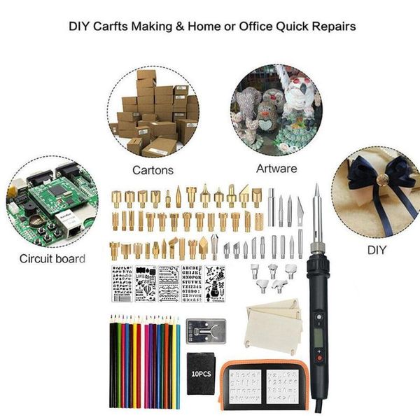 1/28 / 33pcs temperature regulated electric soldering wood iron set tool carving pyrography burning pen kit engraving k6p2
1/28 / 33pcs temperature regulated electric soldering wood iron set tool carving pyrography burning pen kit engraving k6p2