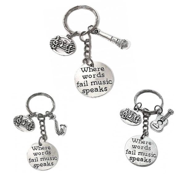 where words fail music speaks alphabet music microphone violin sax charm keychain designer keyring creative couple jewelry friend gift, Slivery;golden
where words fail music speaks alphabet music microphone violin sax charm keychain designer keyring creative couple jewelry friend gift, Slivery;golden