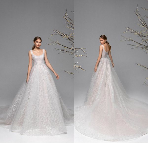 2021 fashion wedding dresses square neckline backless bridal gowns custom made lace applique sequins sweep train a-line wedding dress, White
2021 fashion wedding dresses square neckline backless bridal gowns custom made lace applique sequins sweep train a-line wedding dress, White