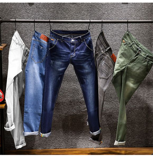 6 colors 2019 cholul new men's skinny white jeans fashion elastic slim pants jean male brand trousers black blue green gray
6 colors 2019 cholul new men's skinny white jeans fashion elastic slim pants jean male brand trousers black blue green gray