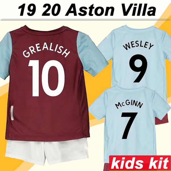 19 20 aston villa grealish wesley kids kit soccer jerseys chester el ghazi kodjia engels mcginn douglas luiz home child football shirts, Black
19 20 aston villa grealish wesley kids kit soccer jerseys chester el ghazi kodjia engels mcginn douglas luiz home child football shirts, Black