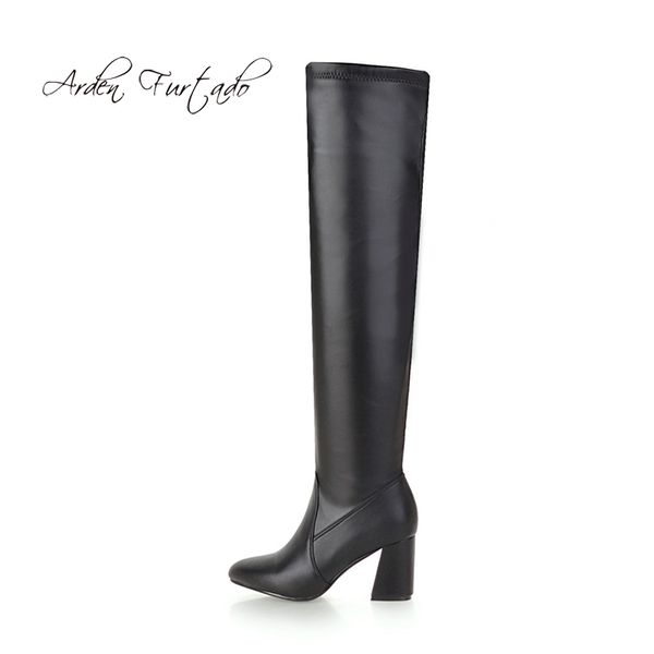 arden furtado 2018 autumn winter chunky heels 8cm white over the knee boots white stretch boots women's shoes big size 46 47 48, Black
arden furtado 2018 autumn winter chunky heels 8cm white over the knee boots white stretch boots women's shoes big size 46 47 48, Black