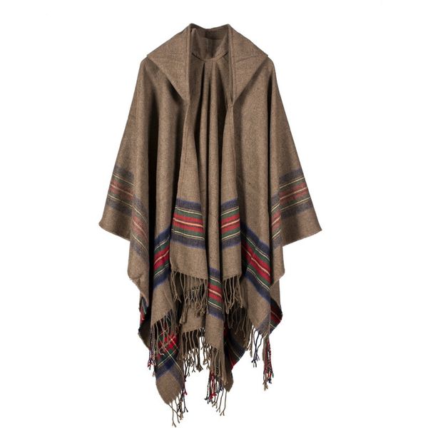 new design women's thick shawl color strips acrylic jacquard shawl femme autumn winter warm fashion cloak poncho tippet hooded cloak, Blue;gray
new design women's thick shawl color strips acrylic jacquard shawl femme autumn winter warm fashion cloak poncho tippet hooded cloak, Blue;gray