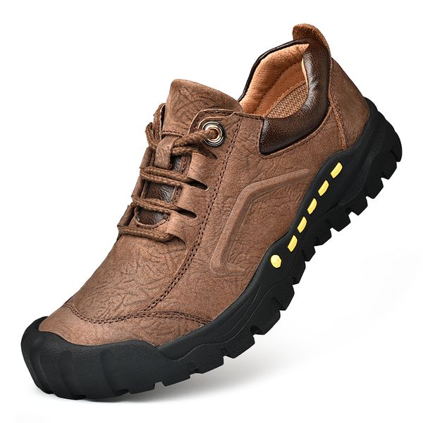 men's shoes in the fall of outdoor recreational shoe leather men lightweight mountain hiking shoes, waterproof non-slip shoes, Black
men's shoes in the fall of outdoor recreational shoe leather men lightweight mountain hiking shoes, waterproof non-slip shoes, Black