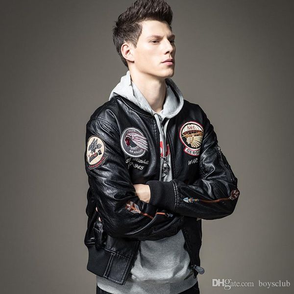 letter print mens designer leather jackets fashion loose mulit pockets panelled mens leather coats casual males clothing, Black
letter print mens designer leather jackets fashion loose mulit pockets panelled mens leather coats casual males clothing, Black
