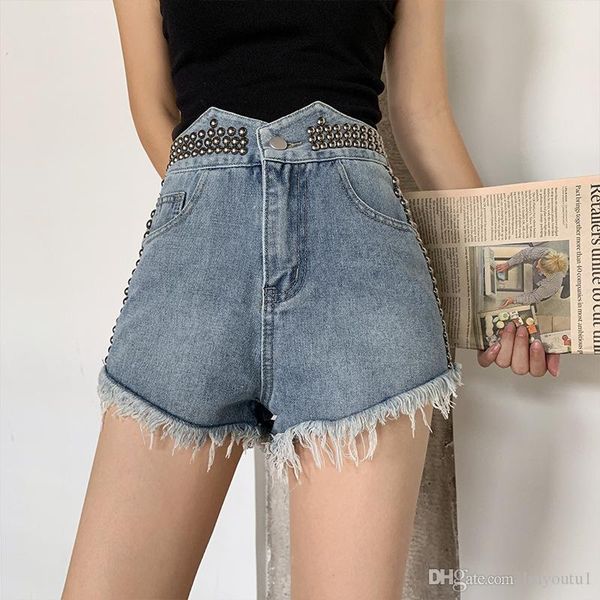 2020 beaded denim shorts female plus size vintage women jeans shorts tassel denim shorts wash jeans, Blue
2020 beaded denim shorts female plus size vintage women jeans shorts tassel denim shorts wash jeans, Blue