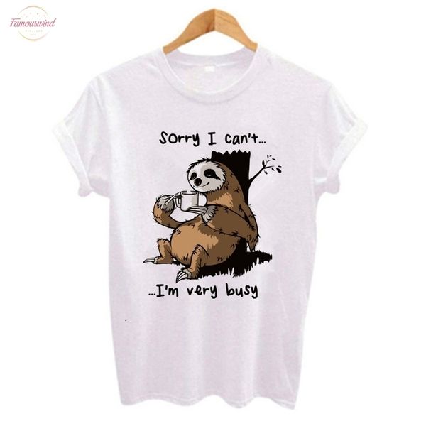 cartoon sloth print women t shirt polyester casual short sleeve tee female clothes cute style tumblr tshirts camiseta mujer, White
cartoon sloth print women t shirt polyester casual short sleeve tee female clothes cute style tumblr tshirts camiseta mujer, White