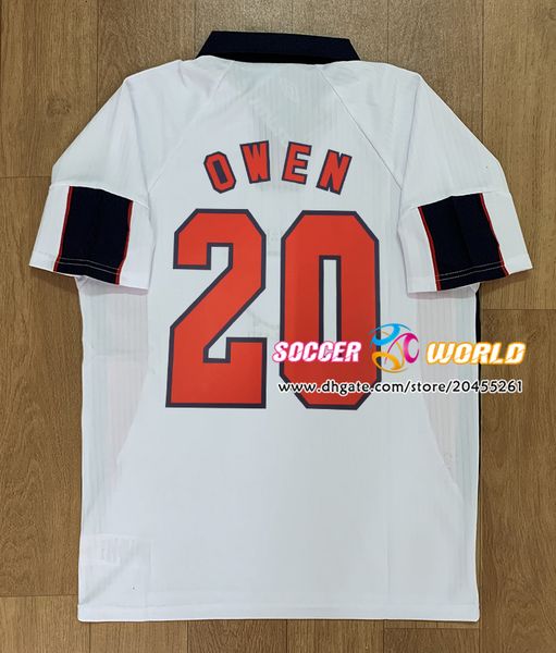 retro england soccer jersey 1998 england home white beckham owen scholes sheringham shearer football shirts size s-xxl, Black;yellow
retro england soccer jersey 1998 england home white beckham owen scholes sheringham shearer football shirts size s-xxl, Black;yellow