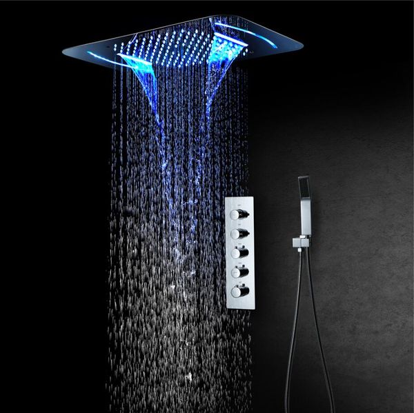 thermostatic 4 function shower panel 304 stainless steel led rain waterfall spa big shower head recessed ceiling bathroom faucet set
thermostatic 4 function shower panel 304 stainless steel led rain waterfall spa big shower head recessed ceiling bathroom faucet set