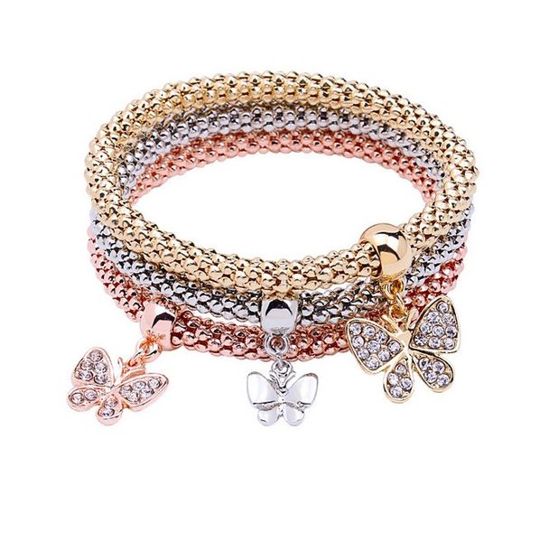 butterfly set women elastic bracelets popcorn corn chain with butterfly pendant nano technology color last longer, Golden;silver
butterfly set women elastic bracelets popcorn corn chain with butterfly pendant nano technology color last longer, Golden;silver