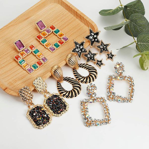 new punk style earrings for women big vintage metal stud earrings personalized statement jewelry oorbellen wholesale, Golden;silver
new punk style earrings for women big vintage metal stud earrings personalized statement jewelry oorbellen wholesale, Golden;silver