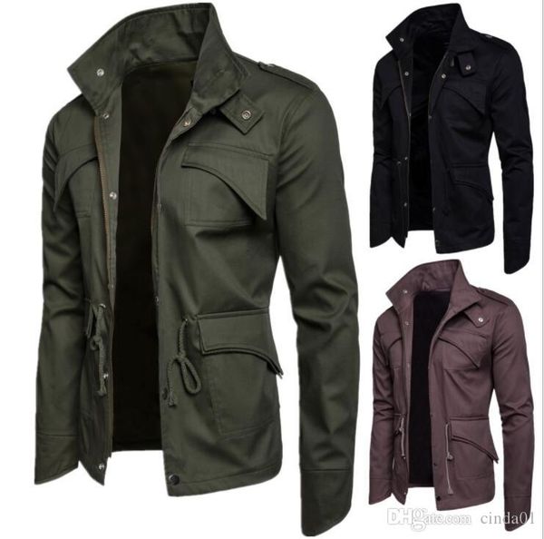 mens designer jacket solid color casual coat male jacket with pocket and strap asian size ing, Black;brown
mens designer jacket solid color casual coat male jacket with pocket and strap asian size ing, Black;brown