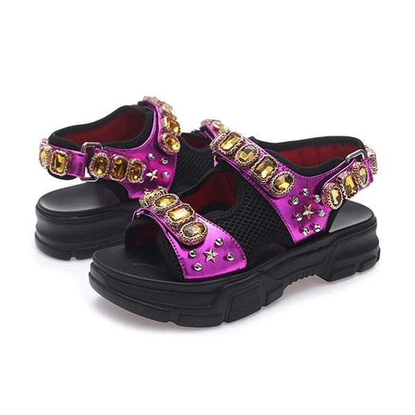 2019 the latest rhinestone platform sandal beige luxury beach designer sandale fashion women designer sandals summer, Black
2019 the latest rhinestone platform sandal beige luxury beach designer sandale fashion women designer sandals summer, Black