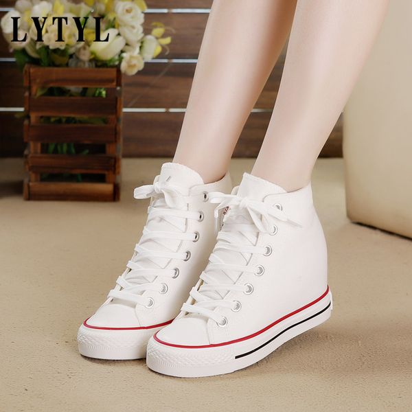 women shoes 2019 new brand platform casual shoes hidden wedge boots for women high heel canvas z-13, Black
women shoes 2019 new brand platform casual shoes hidden wedge boots for women high heel canvas z-13, Black