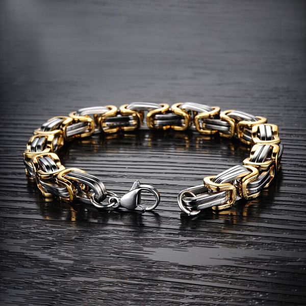 gold silver bracelets mens stainless steel byzantium charm bracelet chain on hand gifts for a male accessories hip hop bracelet, Black
gold silver bracelets mens stainless steel byzantium charm bracelet chain on hand gifts for a male accessories hip hop bracelet, Black