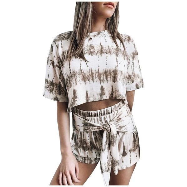 pajamas set womens tie-dye short sleeve pajama set night loungewear crop +shorts home sleepwear suits pijama mujer, Black;red
pajamas set womens tie-dye short sleeve pajama set night loungewear crop +shorts home sleepwear suits pijama mujer, Black;red