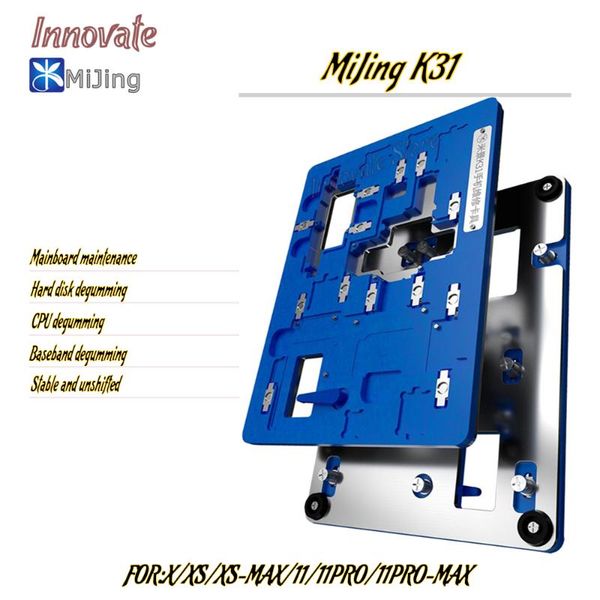 mijing k31 6 in 1 mobile phone mainboard maintenance fixture hard disk cpu baseband degumming for x xs xsmax 11 11pro 11pro max
mijing k31 6 in 1 mobile phone mainboard maintenance fixture hard disk cpu baseband degumming for x xs xsmax 11 11pro 11pro max