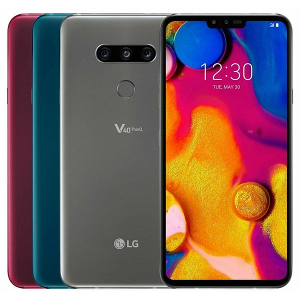 

refurbished original lg v40 thinq v405ua v409n v405ebw 6.4 inch octa core 6gb ram 64/128gb rom 3+2 cameras android 4g lte smart phone 5pcs