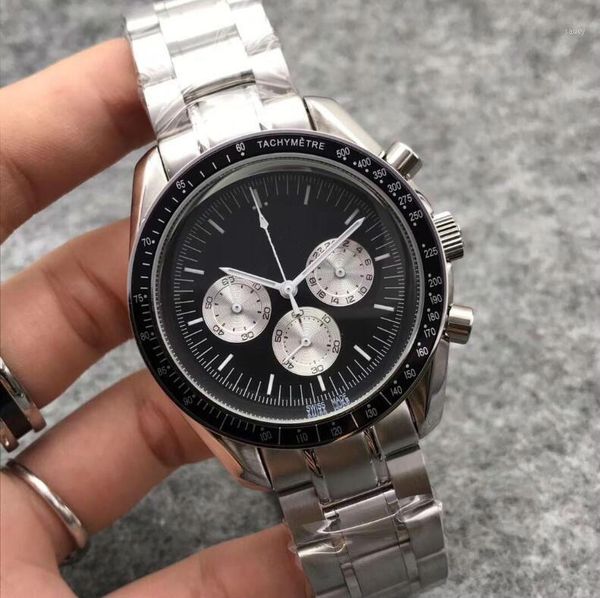 watches master mens watches japanese movement 316l steel mineral sapphire wristwatch 42mm*12mm men quartz watch1, Slivery;brown
watches master mens watches japanese movement 316l steel mineral sapphire wristwatch 42mm*12mm men quartz watch1, Slivery;brown