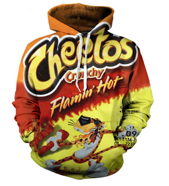 wholesale--cheetos funny 3d print men women pullover hoodies street wear casual hip hop pockets sweatshirt clothing zgxl047, Black
wholesale--cheetos funny 3d print men women pullover hoodies street wear casual hip hop pockets sweatshirt clothing zgxl047, Black