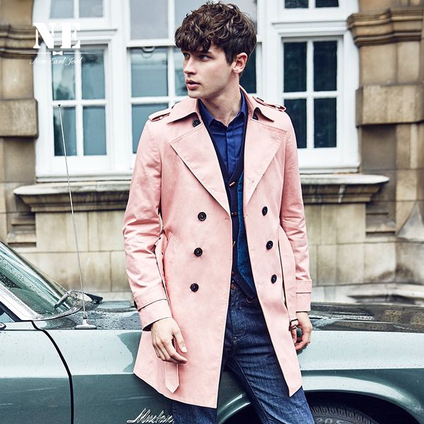 england noble mens spring/fall double breasted long pink trench coat men british slim fit trenchcoat gifts overcoats, Tan;black
england noble mens spring/fall double breasted long pink trench coat men british slim fit trenchcoat gifts overcoats, Tan;black