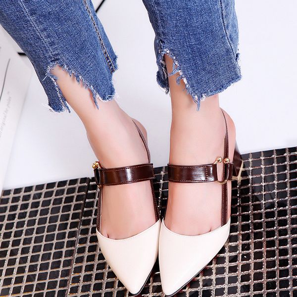 chunky heels pumps ladies pointed toe shoes high heels spring summer pumps buckle hollow thick high heel lady shoes for office sling sandals, Black
chunky heels pumps ladies pointed toe shoes high heels spring summer pumps buckle hollow thick high heel lady shoes for office sling sandals, Black