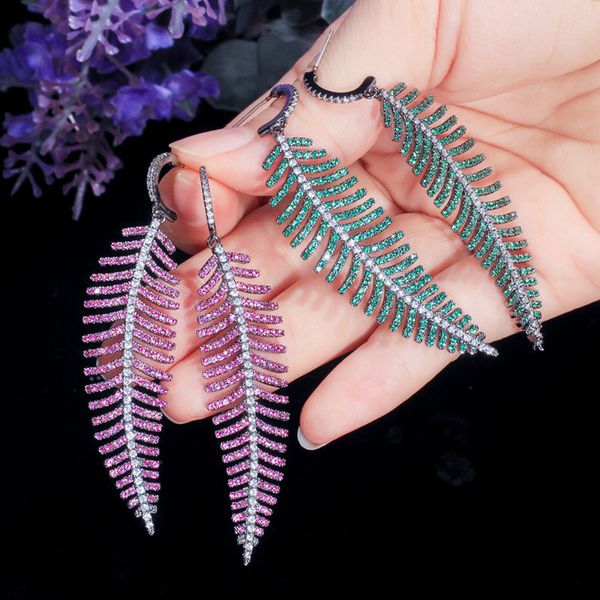 cwwzircons red green cubic zirconia long dangle drop leaf shape luxury designer party earrings for women statement jewelry cz595, Golden
cwwzircons red green cubic zirconia long dangle drop leaf shape luxury designer party earrings for women statement jewelry cz595, Golden