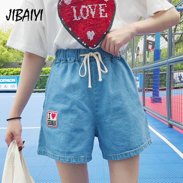 jibaiyi harajuku high waist jeans shorts women soft straight summer casual elastic waist denim short pants female plus size 5xl, Blue
jibaiyi harajuku high waist jeans shorts women soft straight summer casual elastic waist denim short pants female plus size 5xl, Blue