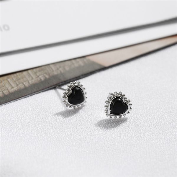 pure 100% real sterling silver stud earrings for ladies girls classic black agate heart earring brinco fine jewelry yme422, Golden;silver
pure 100% real sterling silver stud earrings for ladies girls classic black agate heart earring brinco fine jewelry yme422, Golden;silver