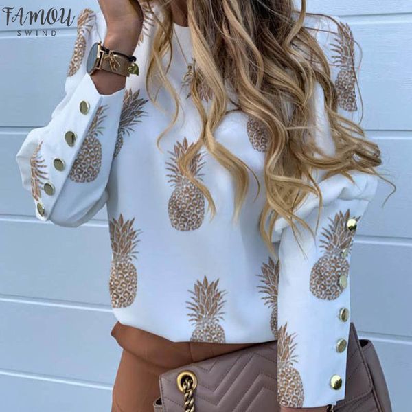 pineapple letter blouse shirt womens back button long sleeve blouses womens and blouse puff sleeve female, White
pineapple letter blouse shirt womens back button long sleeve blouses womens and blouse puff sleeve female, White