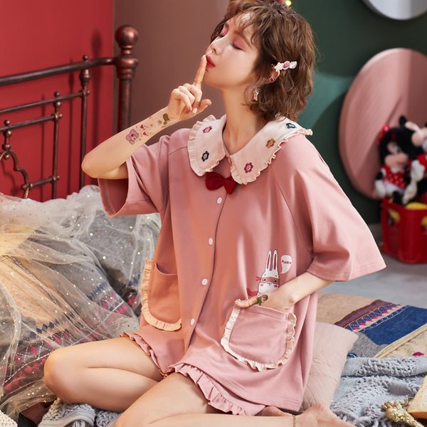 2020 fast shipping cotton women's pajamas summer pyjamas cartoon sleepwear home clothes for women, Black;red
2020 fast shipping cotton women's pajamas summer pyjamas cartoon sleepwear home clothes for women, Black;red
