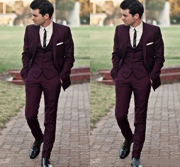 burgundy slim fit wedding tuxedos suits for men jacket vest and pants groom suit three pieces prom suits, Black;gray
burgundy slim fit wedding tuxedos suits for men jacket vest and pants groom suit three pieces prom suits, Black;gray