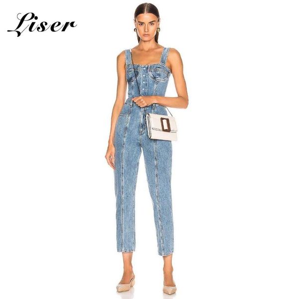 liser 2020 new summer denim women jumpsuits strapless high waist bodycon fashionable jumpsuit club celebrity party vestidos, Black;white
liser 2020 new summer denim women jumpsuits strapless high waist bodycon fashionable jumpsuit club celebrity party vestidos, Black;white