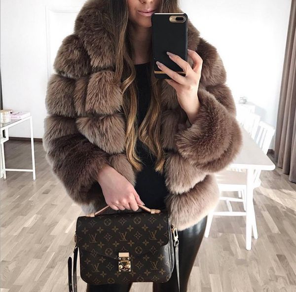 full loose 2018 thicken the warm faux fur coat christmas holiday club celebrity women fur coats wholesale, Black
full loose 2018 thicken the warm faux fur coat christmas holiday club celebrity women fur coats wholesale, Black