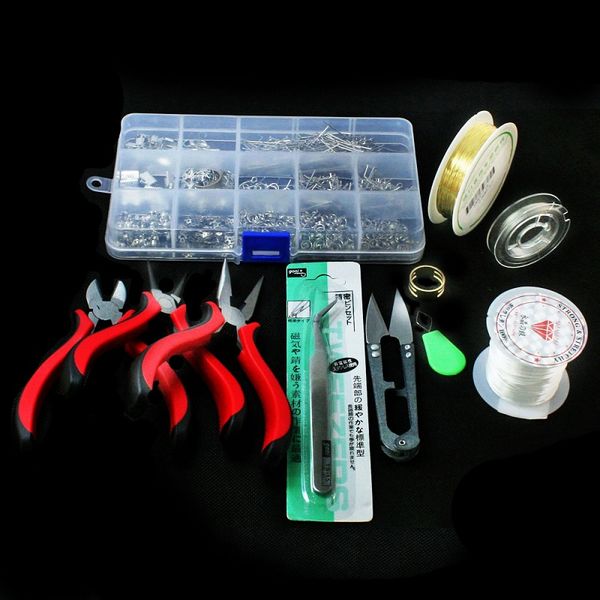 new 1 set jewelry findings tools cap/findings/pliers/pins/jump rings/thread/earring/clasp kit fit diy jewelry making tools
new 1 set jewelry findings tools cap/findings/pliers/pins/jump rings/thread/earring/clasp kit fit diy jewelry making tools