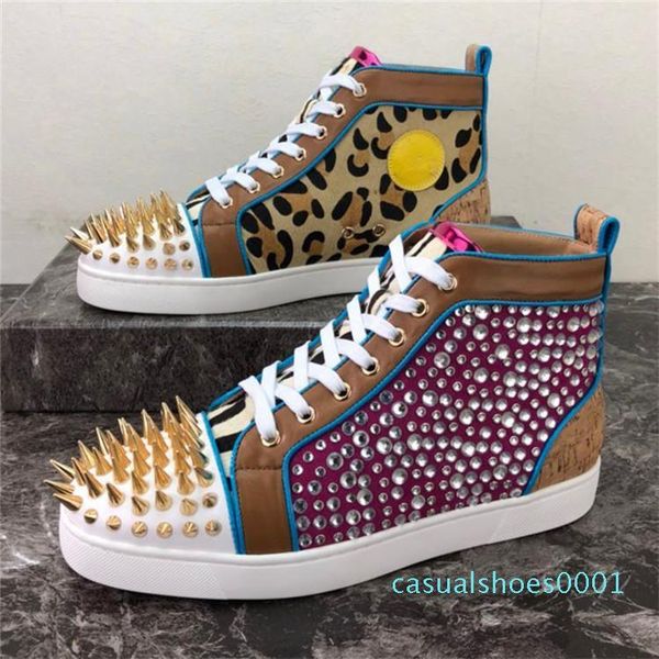 2020 men women casual shoes designer red bottom studded spikes fashion insider sneakers black red white leather high boots size34-48 s1 ac01
2020 men women casual shoes designer red bottom studded spikes fashion insider sneakers black red white leather high boots size34-48 s1 ac01