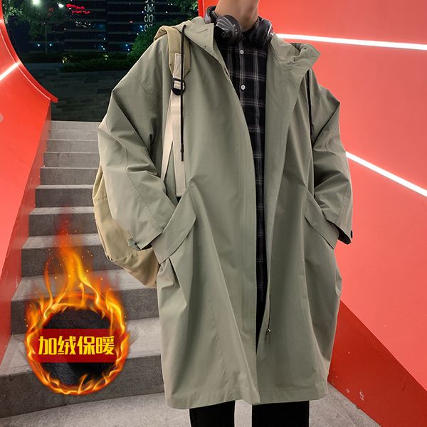 2019 early autumn new korean version of the couple loose men's printing casual long trench coat, Tan;black
2019 early autumn new korean version of the couple loose men's printing casual long trench coat, Tan;black