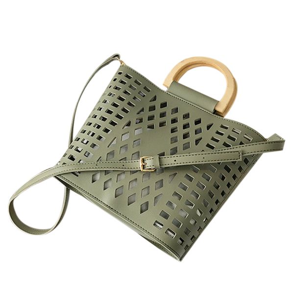 women bags handbags hollow out beach bag wood handle tote bags pu leather shoulder bag purses
women bags handbags hollow out beach bag wood handle tote bags pu leather shoulder bag purses